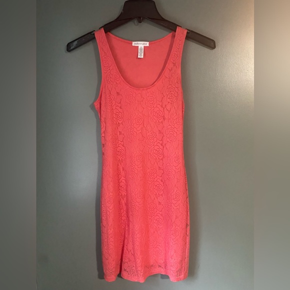 Ambiance Dresses & Skirts - Ambiance Apparel Lace Coral Dress